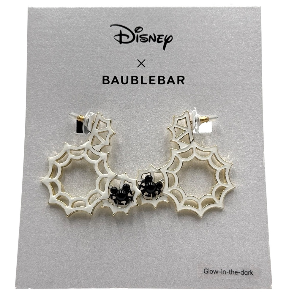 BaubleBar x Disney Mickey Mouse Glow-in-the-Dark Web Earrings